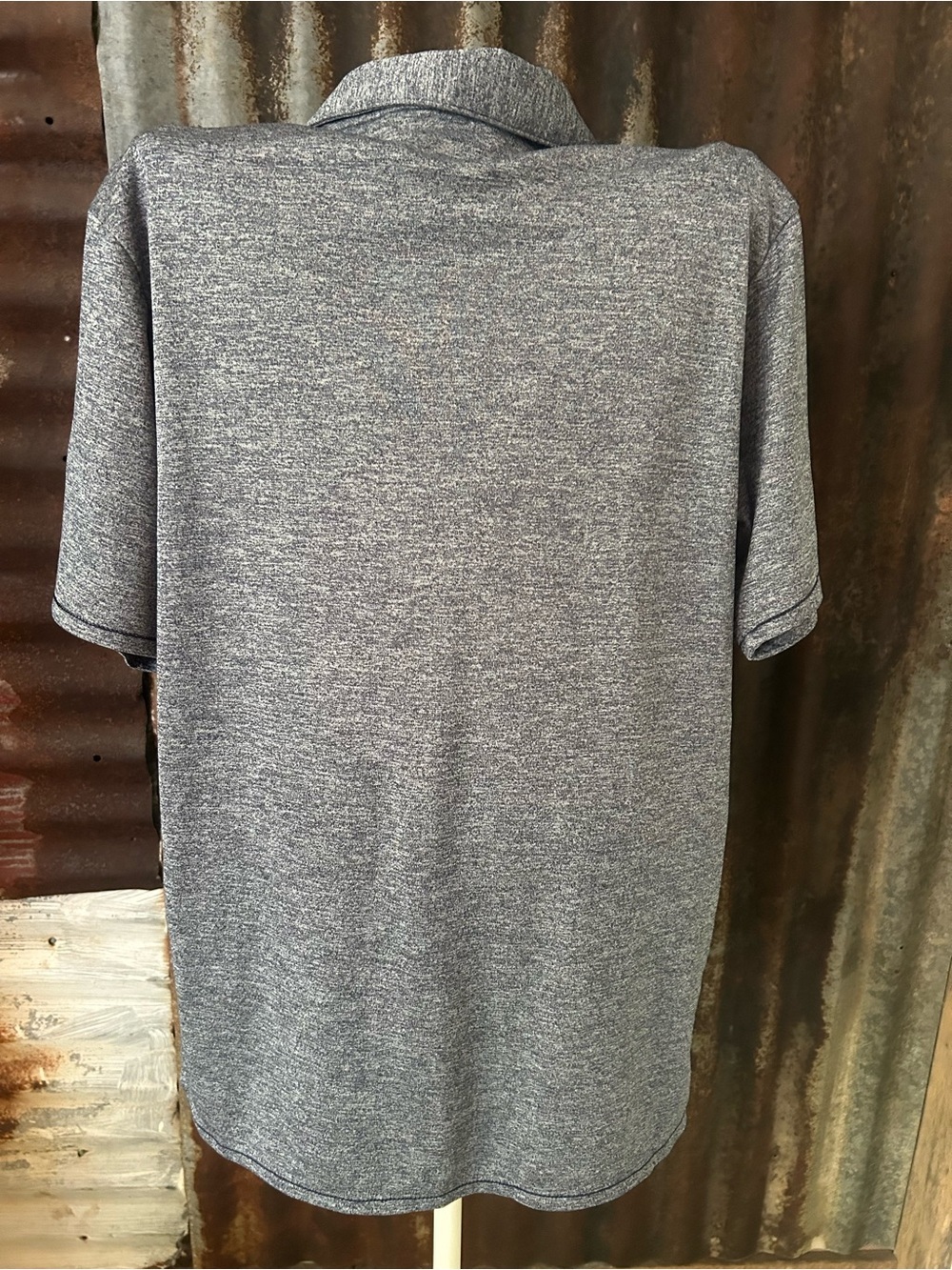 Adidas Golf Men’s Heather Gray Performance Polo Shirt- Mens Small - Picture 4 of 5